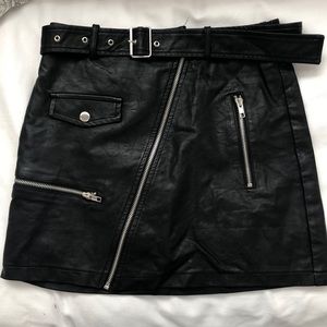 LF/SEEK faux leather skirt